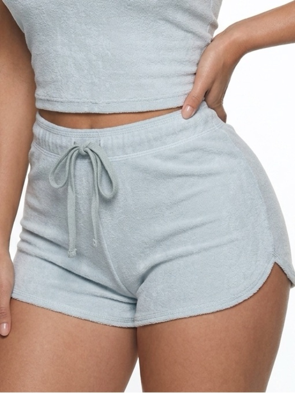 SKIMS | NEW French Terry Dolphin Shorts in Opal Women’s Size Medium